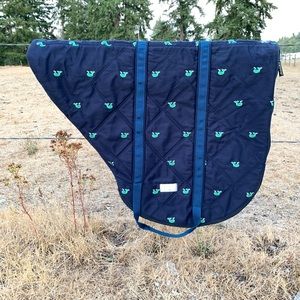 Embroidered Whales Saddle Carrier Cover Tote Bag